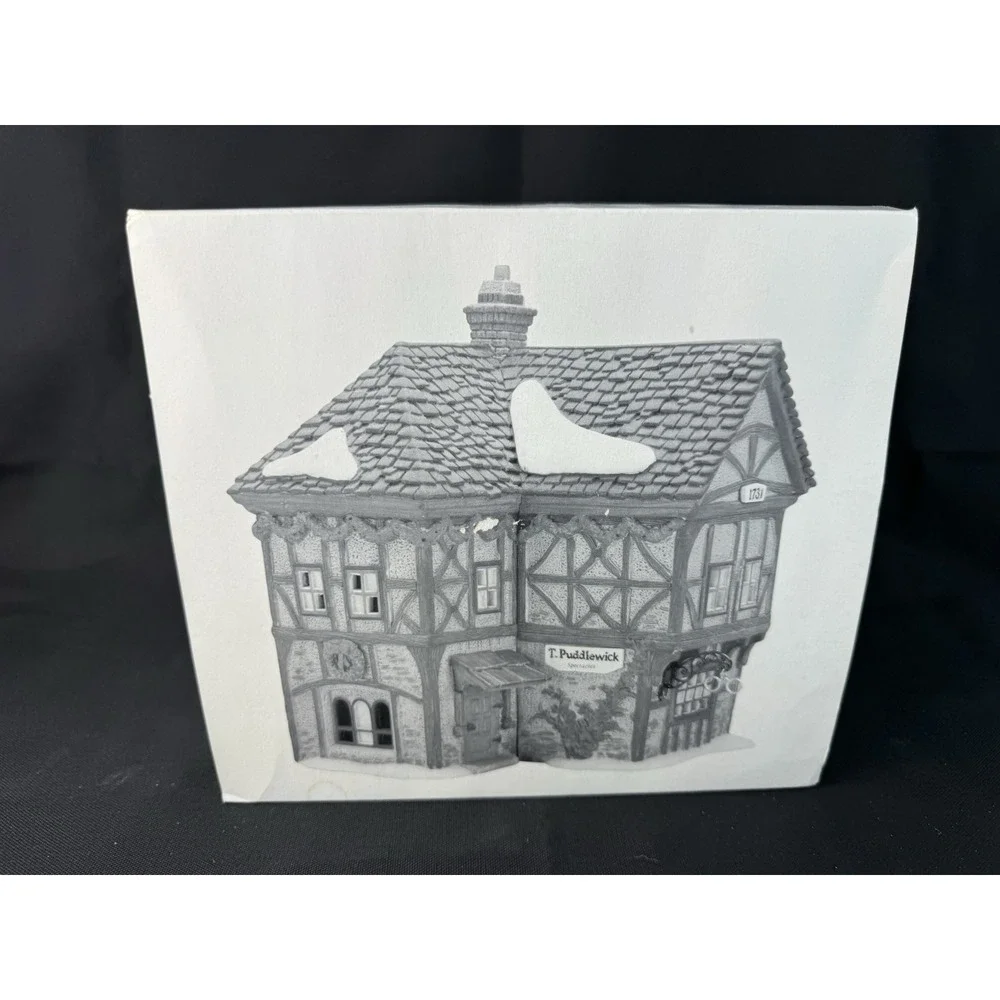 Vintage 1995 Department 56 Heritage Village T. Puddlewick Spectacle Shop Light